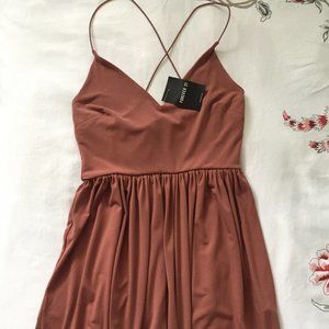 Casual Brown/Tan Slip on Dress